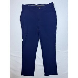 Coolibar Sun Protection Golf Pants Mens 34 Navy Blue UPF 50+ Technical Stretch